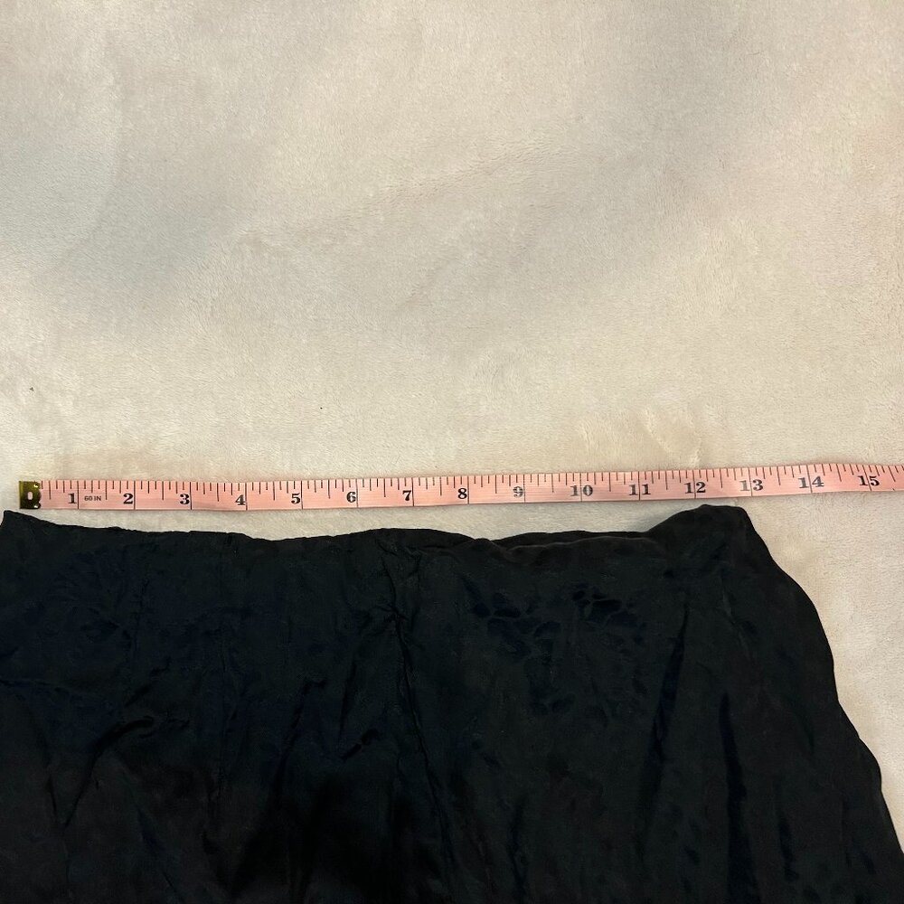 Black Leopard Print Metallic Skirt Hi Low Bohme Medium Women - Picture 6 of 8